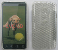 Силиконов гръб ТПУ ромбове за HTC Evo 3D прозрачен